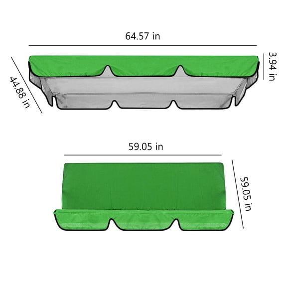 Outdoor Swing Canopy Replacement,Garden Swing Seat Cover Replacement Canopy,Waterproof Oxford Cloth Canopy,Double Swing Replacement Canopy,Outdoor Porch Top Cover for Patio Yard Seat
