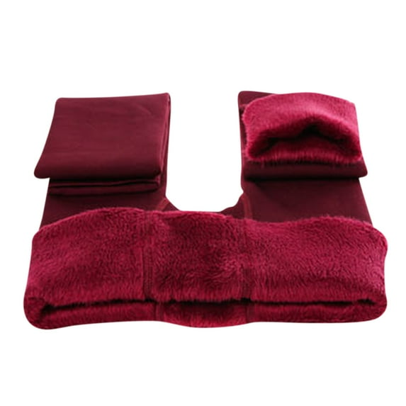 Clearance!Outfmvch Fleece Lined Leggings Fleece Lined Joggers Thermal Leggings for Women Warm Velvet Leggings Trousers Thick Tight Wool Pants Leggings with Pockets for Women Red One Size