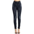 thumbnail image 1 of Clearance!Outfmvch Jeans for Women Straight Leg Jeans Barrel Jeans Women's Stretch Slim Fit Faux Denim Leggings Hip Womens Jeans Black M, 1 of 8