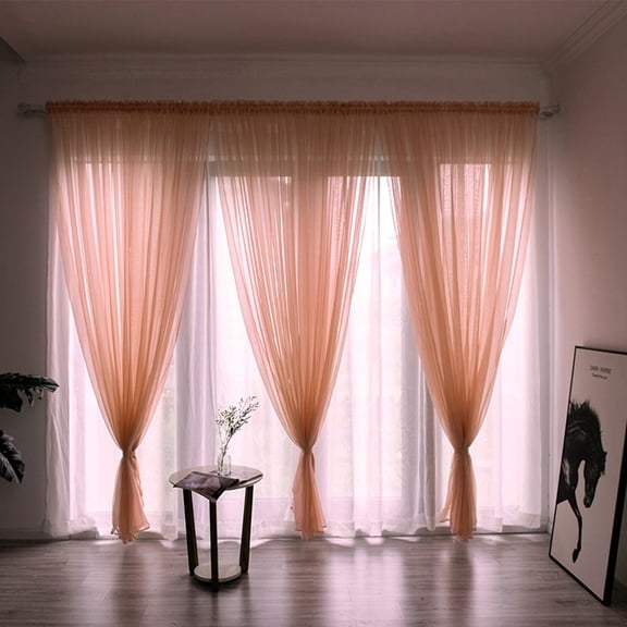 Clearance Outlet, Curtains for Bedroom Polyester Curtains Kingtowag, Colored Trilon Curtain Single Panel Rod 200X100Cm (Hxw) Blood Tooth Color, 1Pc A Curtain Blowout Sale!
