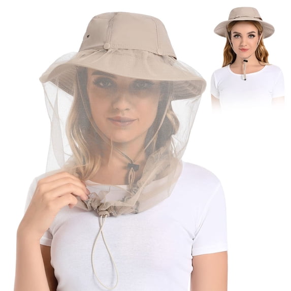 Clearance Outlet, Home Essentials Bee Cap Kingtowag, Summer Anti-Mosquito and Bee-Catching Anti-Sting Net Skin Color A, 1*Insect Repellent Hat Blowout Sale!