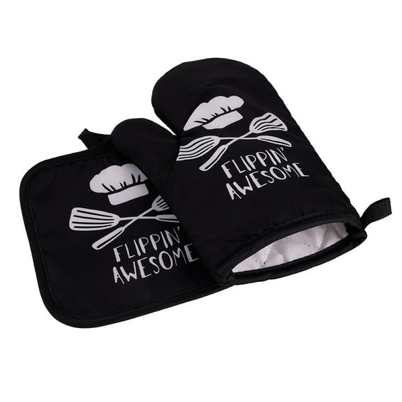 Clearance Oven Mitts under $5 Oven Mitts And Pot Holders Sets, Heat Resistants Oven Mitts Soft Cotton Lining And Non-Slip Surface Safes For Baking, Cooking, BBQ