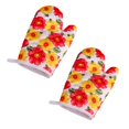 thumbnail image 1 of Clearance Oven Mitts under $6 Oven Oven Heat Oven Glove Polyester Floral Printed Pot Holder Microwave Glove Thickened Microwave Bakeware, 1 of 5