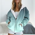 thumbnail image 1 of 2025 Oversized Hoodies for Women Spring And Autumn Fashion Hooded Sweatshirt Long Sleeve Pocket Zipper Sports Jacket Loose Gradient Printing Women's Hooded Sweatshirt, 1 of 4