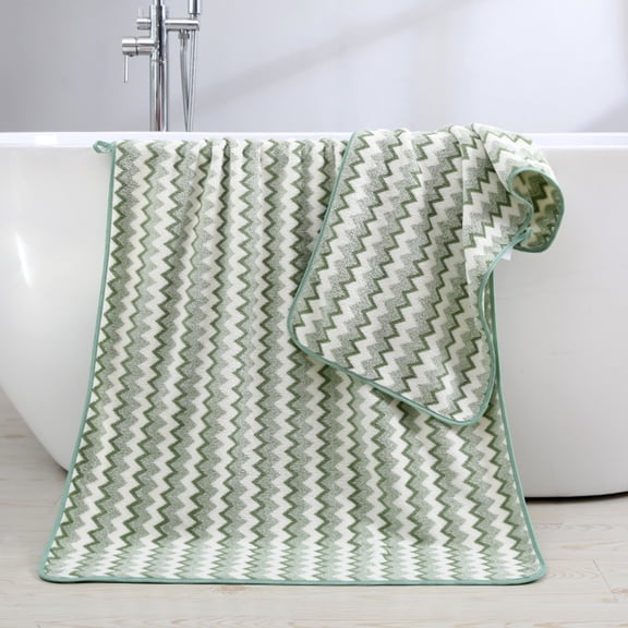 Clearance! PALIFEUR 2 Piece Bath Towels Set for Bathroom Beach Towels Spa, 1 Bath Towels 1 Washcloths Cotton Thick Soft Absorbent Towels Towel Set, 55x27 inch 29x13 inch