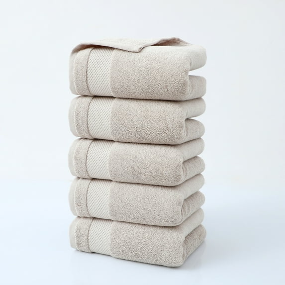 Clearance! PALIFEUR 5 Piece Bath Towels for Bathroom Gym Kitchen, Solid Color Kitchen Towels Cotton Thick Soft Absorbent Wash Cloths Towels 12x29 inch
