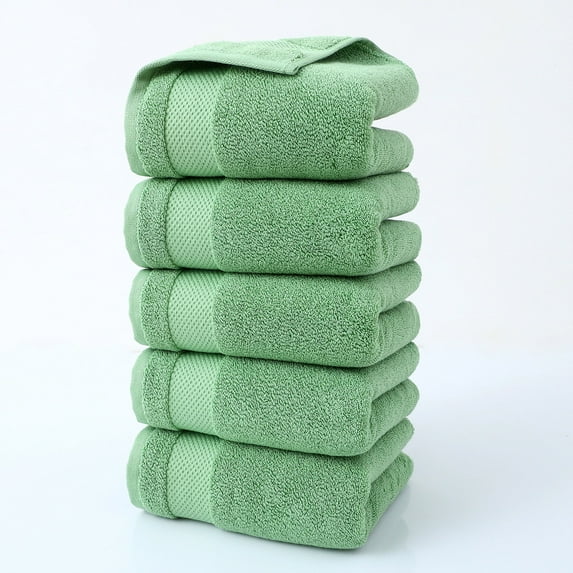 Clearance! PALIFEUR 5 Piece Bath Towels for Bathroom Gym Kitchen, Solid Color Kitchen Towels Cotton Thick Soft Absorbent Wash Cloths Towels 12x29 inch