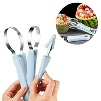 Clearance! PALIFEUR Melon Baller Scoop Set, 4 In 1 Melon/Fruit Scooper & Baller Tools, Fruit Carving Tools, Blue