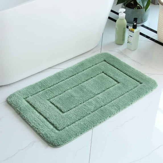 PEONAVET Bathroom Rugs,24 Inch X 16 Inch,Soft And Absorbent Microfiber Bath Rugs,Non-Slip Hairy Bath Carpet, Machine Wash Dry Bath Mats For Bathroom Floor,Tub And Shoer