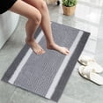 thumbnail image 1 of PEONAVET Bathroom Rugs Extra Thick Microfiber Striped Door Mat Non Slip Bathroom Kitchen Entry Rug Water Absorbent Floor Mat For Bathroom Kitchen Doorway Foot Mat, 1 of 6