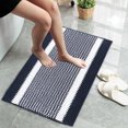 thumbnail image 1 of PEONAVET Bathroom Rugs Extra Thick Microfiber Striped Door Mat Non Slip Bathroom Kitchen Entry Rug Water Absorbent Floor Mat For Bathroom Kitchen Doorway Foot Mat, 1 of 6