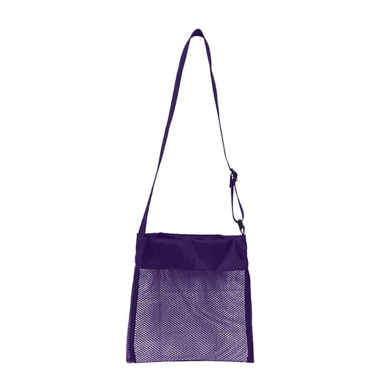 Clearance PEONAVET Beach Shell Bags, Mini Beach Bag for Holding Beach Shell & Toys, Seashell Collecting Bags with Adjustable Straps, Sand Toys for Kids Picking Up Shells(Purple)