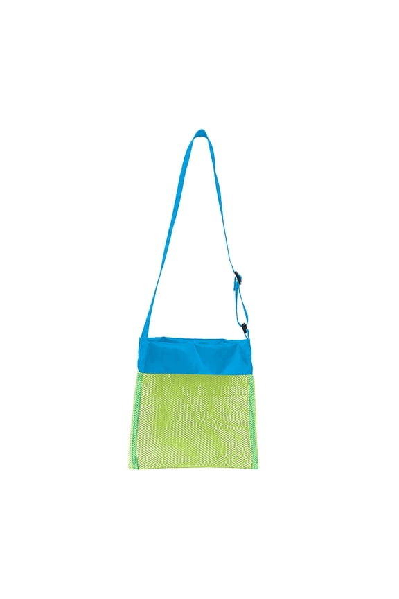 Beach Shell Bags, Mini Beach Bag for Holding Beach Shell & Toys, Seashell Collecting Bags with Adjustable Straps, Sand Toys for Kids Picking Up Shells（Light Green）