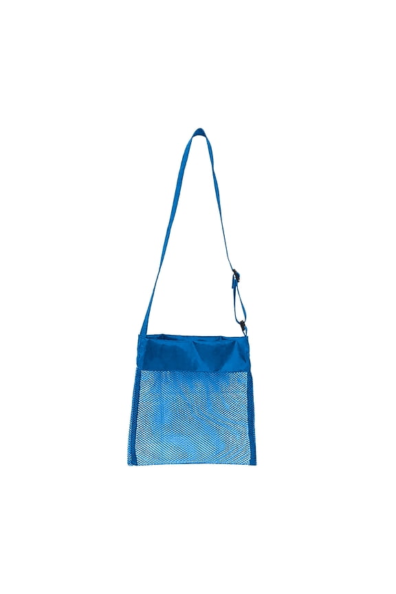 Beach Shell Bags, Mini Beach Bag for Holding Beach Shell & Toys, Seashell Collecting Bags with Adjustable Straps, Sand Toys for Kids Picking Up Shells（Blue）