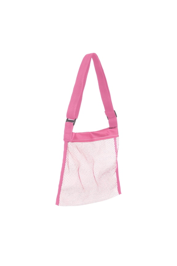 Clearance PEONAVET Beach Shell Bags, Mini Beach Bag for Holding Beach Shell & Toys, Seashell Collecting Bags with Adjustable Straps, Sand Toys for Kids Picking Up Shells(Pink)