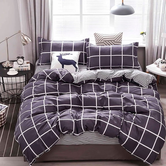 Clearance PEONAVET Bed Sheets Bed Four Piece Set Machine Washable Four Piece Set Fashion Four Piece Quilt Sheet Quilt Cover Pillowcase Combination