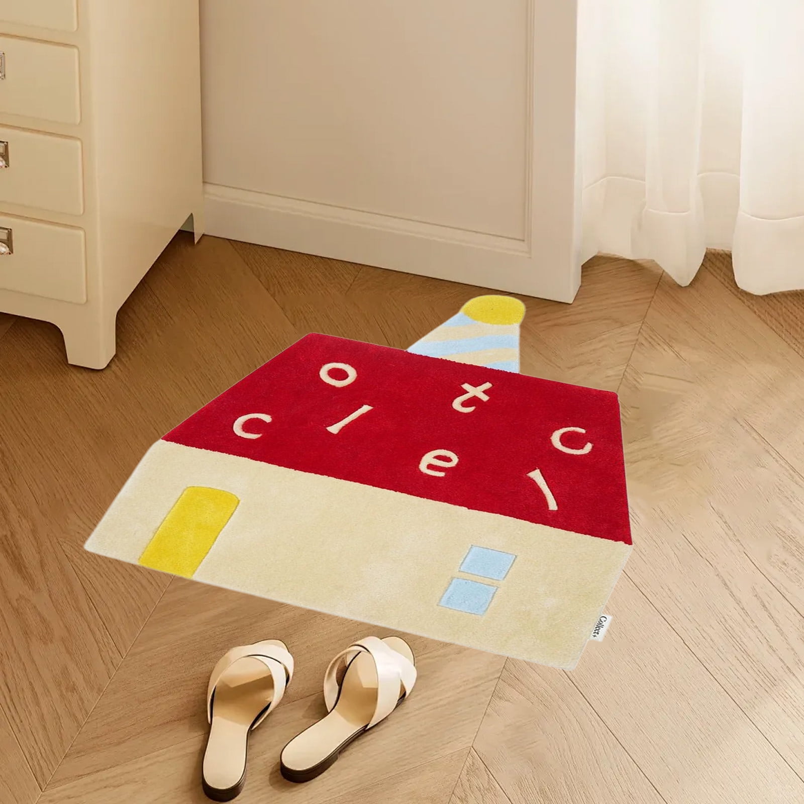 Clearance PEONAVET Christmas Eve Bedroom Bedside Carpet Room Floor Mat