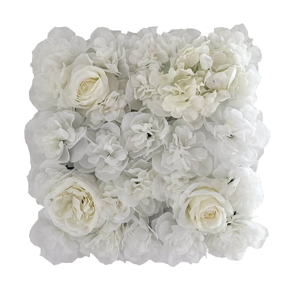 Clearance PEONAVET Flower Wall Panel,Artificial Flower Wall Backdrop,13.7×13.7 Inch Silk Rose Floral Panel for Wall Decor, Party Wedding Decor, Bridal Shower Decor