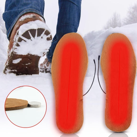 Clearance PEONAVET Heated Insoles Rechargeable Heated Insoles, Electric Heated Foot Warmer Insole Heate