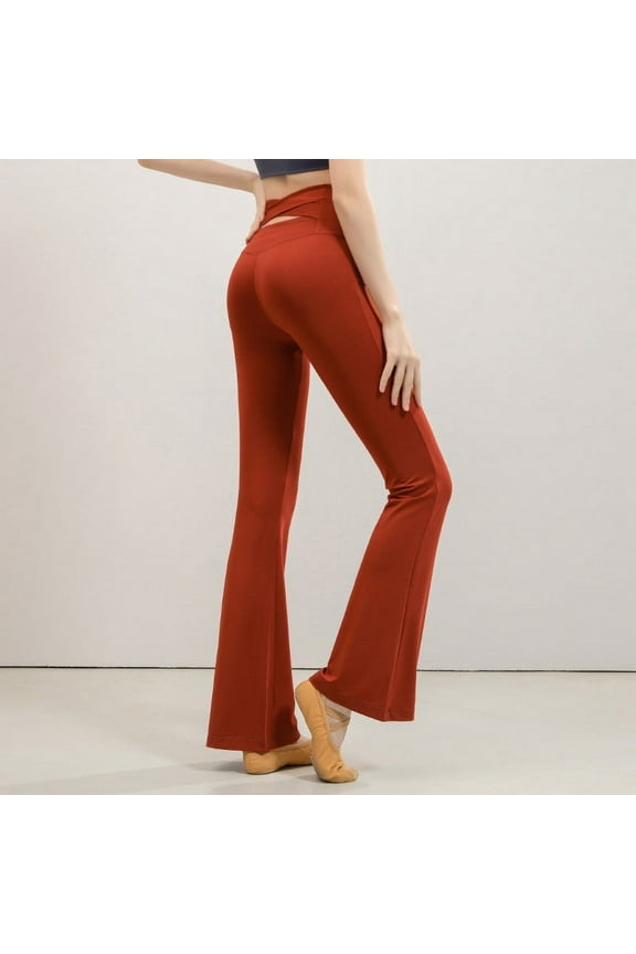 PEONAVET High Waisted Flare Leggings for Women Yoga Pants Soft Yoga Dress Pants Seamless Workout Casual Tummy and Control High Waist and Wide Leg Pants Pants - Summer's Top Trends