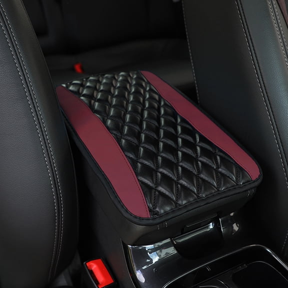 Clearance Under $1 GFHFHITJ Car Armrest Cover, Universal Leather Car Center Console Cover, Arm Rest Protector Cushion Car Interior Accessories for Most Vehicles