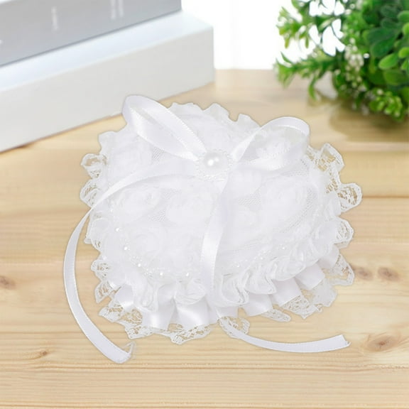 Clearance PEONAVET Ring Box Ring Box Heart Shaped Ring Box Portable Proposal Ring Holders Lace Ring Box Wedding Ring Pillow