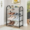 thumbnail image 1 of PEONAVET Shoe Rack for Closet, Shoe Shelf Shoe Storage Organizer with 4 Tiers, Metal Shelves for Bedroom Closet Entry Dorm Room Shoe Shelve(Black), 1 of 7