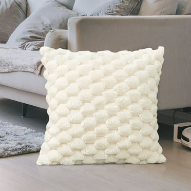 Clearance PEONAVET Velvet Throw Pillow Cover, 19.7×19.7In Weaving Snowflake Pillowcase Office Sofa Lumbar Support Pillow Bedside Support Cushion Cover