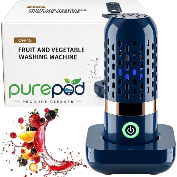 Clearance!!!PUREPOD Produce Cleaner,Fruit and Vegetable Purifier Cleaner Washing Machine,Ipx7 Waterproof,Compact Kitchen Purifier,Portable Mini Ultrasonic Dishwasher