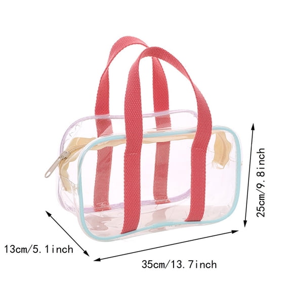 Clearance PVC Transparent Beach Tote Bag - 1PC Waterproof Plastic Handbag for Women, Summer Pool and Travel (Style A)