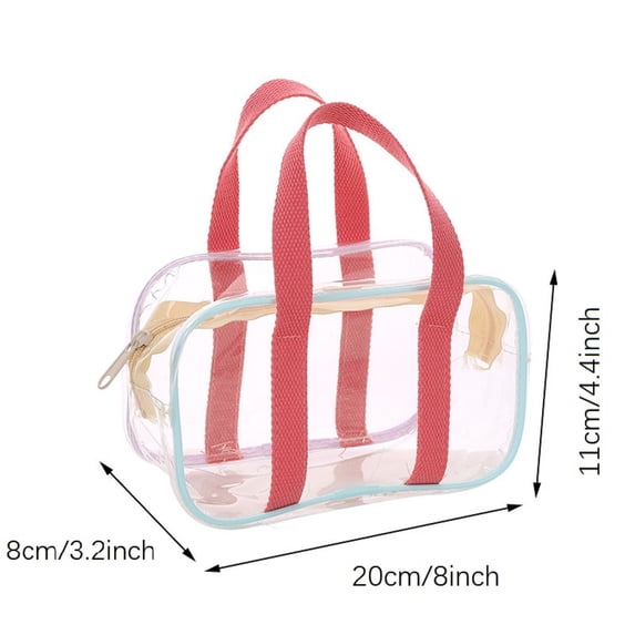 Clearance PVC Transparent Beach Tote Bag - 1PC Waterproof Plastic Handbag for Women, Summer Pool and Travel (Style B)