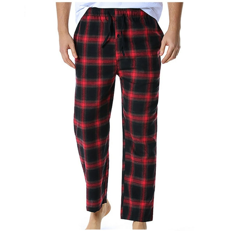 Clearance Pajama Pants for Men Men's Flannel Buffalo Plaid Pajama