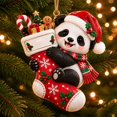 thumbnail image 1 of Clearance! Panda Christmas Stocking Ornaments, Christmas Decorations for Tree, Cute Forest Animal Christmas Decor for Home, 1 of 7