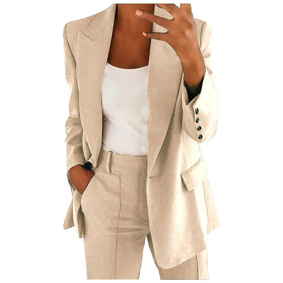 Clearance! Pant Suits for Women Dressy Mother of The Bride Pant Suits Sets 2 Outfits Business Casual Outfits 2025 Dressy Casual Pant Suits Plus Size Wide Pants Suit Set Wedding Pant Suits