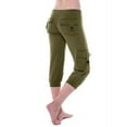 thumbnail image 1 of Clearance Pant Summer Business Casual Women Women Workout Out Leggings Stretch Waist Button Pocket Yoga Gym Cropped Trousers White Cargo Pants Woman Plus Size Cotton Pants, 1 of 8