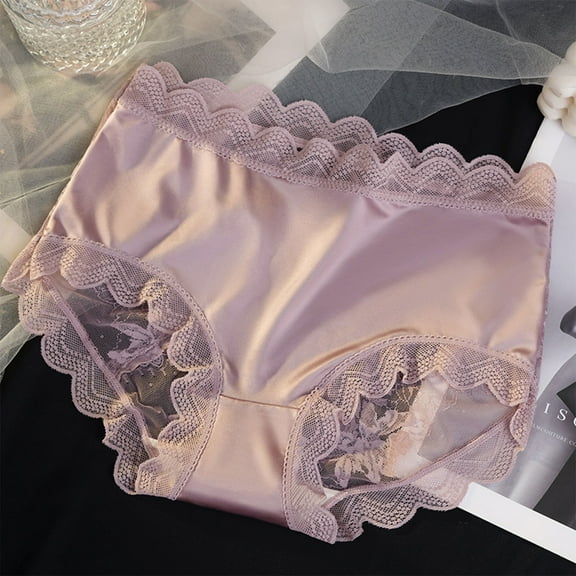 Clearance Panties for Women Comfortable Women's Lace Abdomen Mid-rise Waist And Hip Lift Comfortable Body Breathable Underwear Briefs Pink L