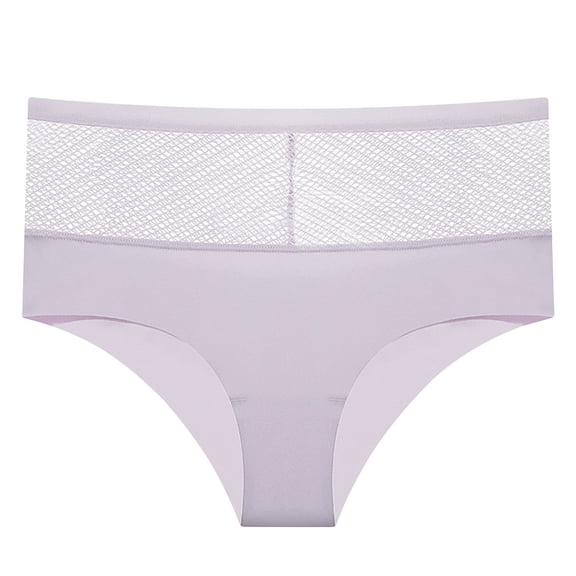 Clearance Panties for Women, Xunlbb Women's Enlarged Seamless Solid Color Hollow Fishing Net Ice Silk Underwear