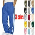 thumbnail image 1 of Pants for Mens Big and Tall Men's Joggers, Lightweight Lounge Pants Men Splicing Overalls Casual Pocket Sport Work Casual Trouser Full Length Pants Ndbuld,Blue,3XL, 1 of 5
