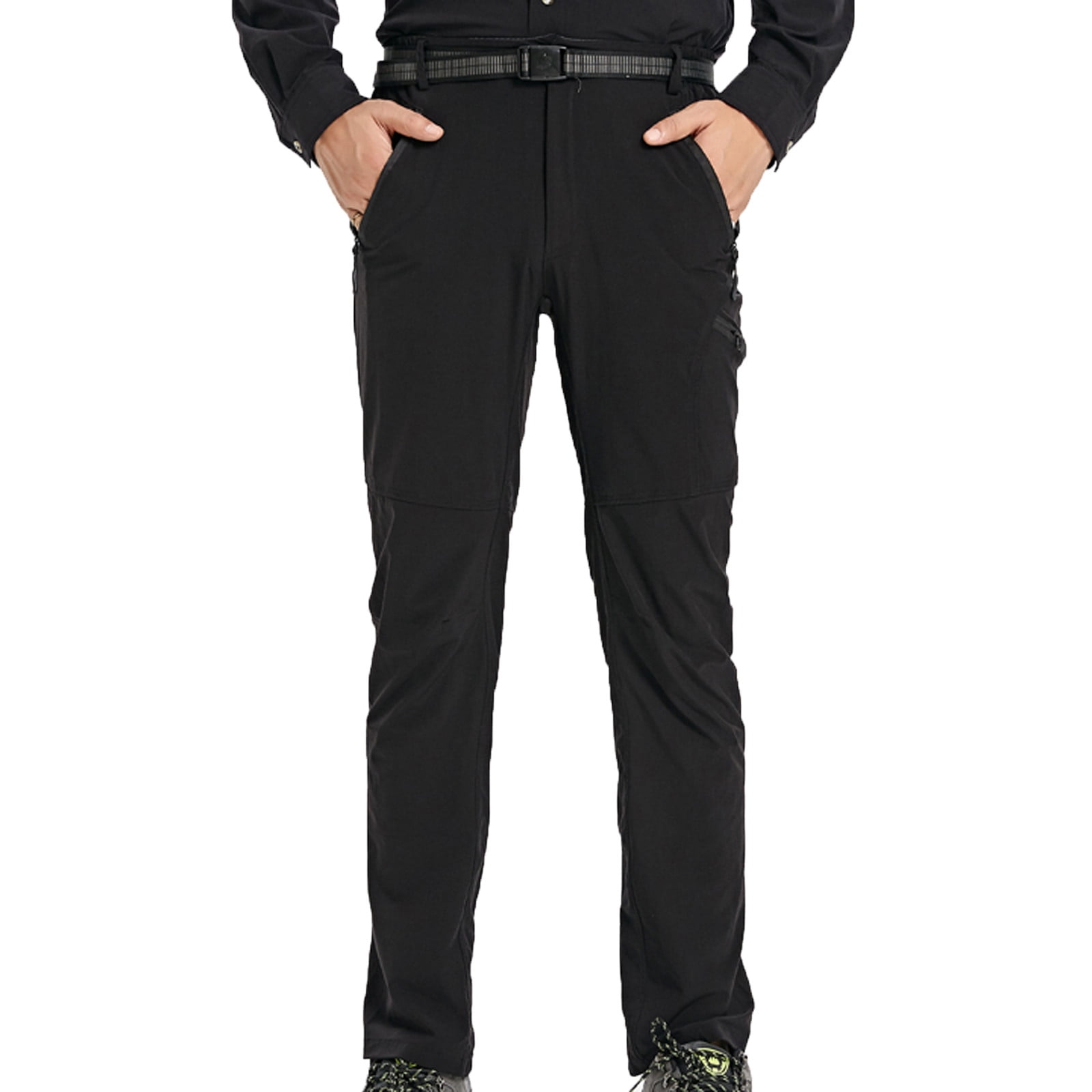 Clearance Pants Mens Fleece Lined Pants with Zipper New Fashion Casual Daily Holiday Formal