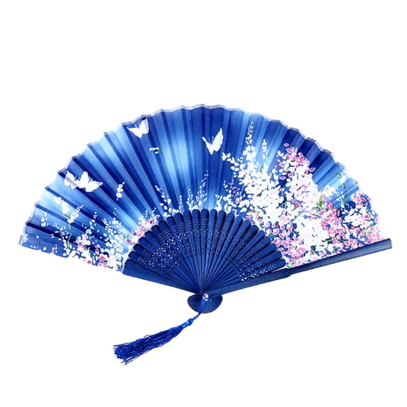 Clearance Paper Fans set under $5,Folding Fans Handheld Fans Bamboo Fans Women's Hollowed Bamboo Hand Holding Fan