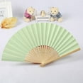 thumbnail image 1 of Clearance Paper Fans set under $5,Pattern Folding Dance Wedding Party Folding Hand Held Solid Color Fan, 1 of 2