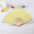 thumbnail image 1 of Clearance Paper Fans set under $5,Pattern Folding Dance Wedding Party Folding Hand Held Solid Color Fan, 1 of 2