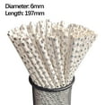 thumbnail image 1 of Paper Straws Disposable 100 Pack - Striped Straws in 10 Colors - Biodegradable, Durable and Eco friendly - Non-soggy Paper Straws for Drinking and Crafts, 1 of 8