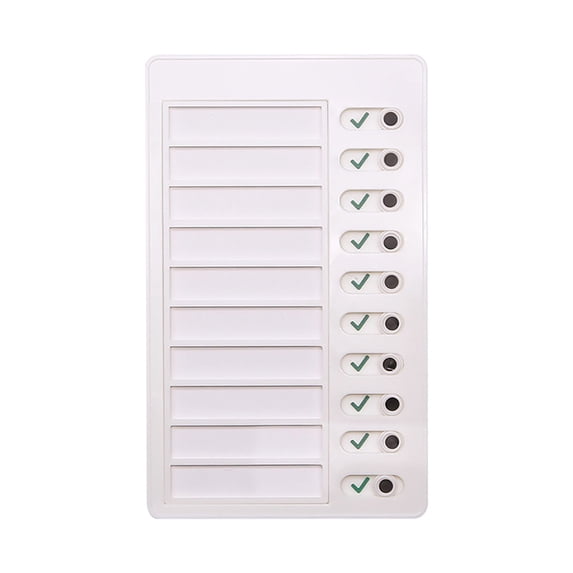 Clearance ! Pedty ,1X Time Clock,Chore Chart for Adults Boards To Do List Rv Checklist Board Portable Chores Chart for Multiple Kids Detachable Plastic Diy Message Home Travel Planning Reminder Chart