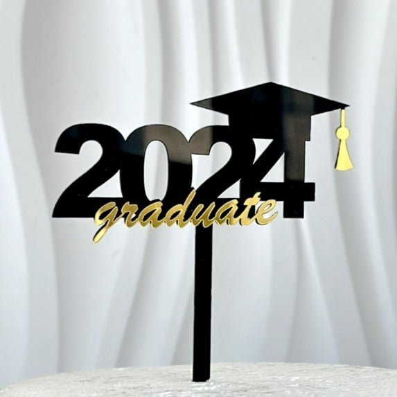 Pedty Cake inserts 2024 Graduation Season Acrylic Cake Card Happy Graduation Cake Decoration Party Supplies,Cake Toppers