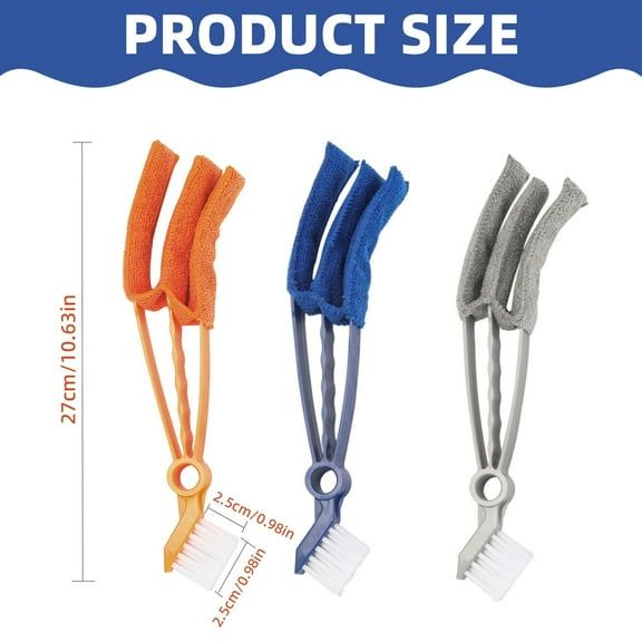 Clearance! Pedty Multipurpose Window Blind Cleaner Duster Brush 2 In 1 Cleaning Duster Brush With Removable Microfiber Sleeves Blinds Cleaning Duster Tools for Window Blinds Air Conditione