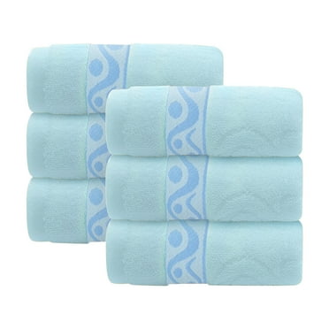 Clearance ! Pedty Towel Bathroom Bathroom Hand Towel Sets 6Pc Towels (34×74Cm) Soft, Absorbent and Premium Bathroom Wash Cloth - Extra-Absorbent | Fingertip Towel | Hotel Towel| Spa Towel Light Blue