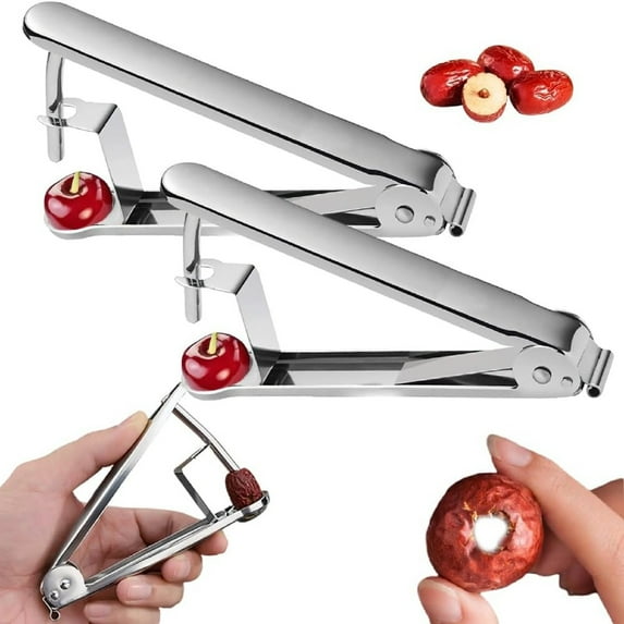 Clearance Peeler under $7 Stainless Steel Cherry Pitter | High Performance Cherry Pitter | Good Grips Cherry Stone Remover | Quick Coring Of Cherries For Cherry Jam Cake