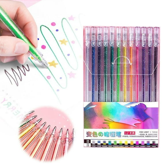 Clearance Pen under $10,Glitter Gel Pen Set 2024 New Glitter Gel Pens For Coloring Books Artist Colored Gel Markers Colorful Pens Gel Pens For s Adult Coloring Books And Drawing 5ML