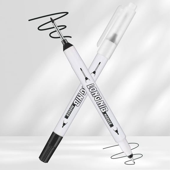 Clearance Pen under $5,Deep Hole Marker Pens Ink Deep Reach Markers 20mm/0.79 Inch Double Headed Long Nose Marker Scriber Pen For Woodworking 10ml